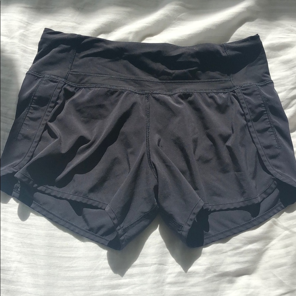 Size 4: Black Lululemon Speed Up Shorts